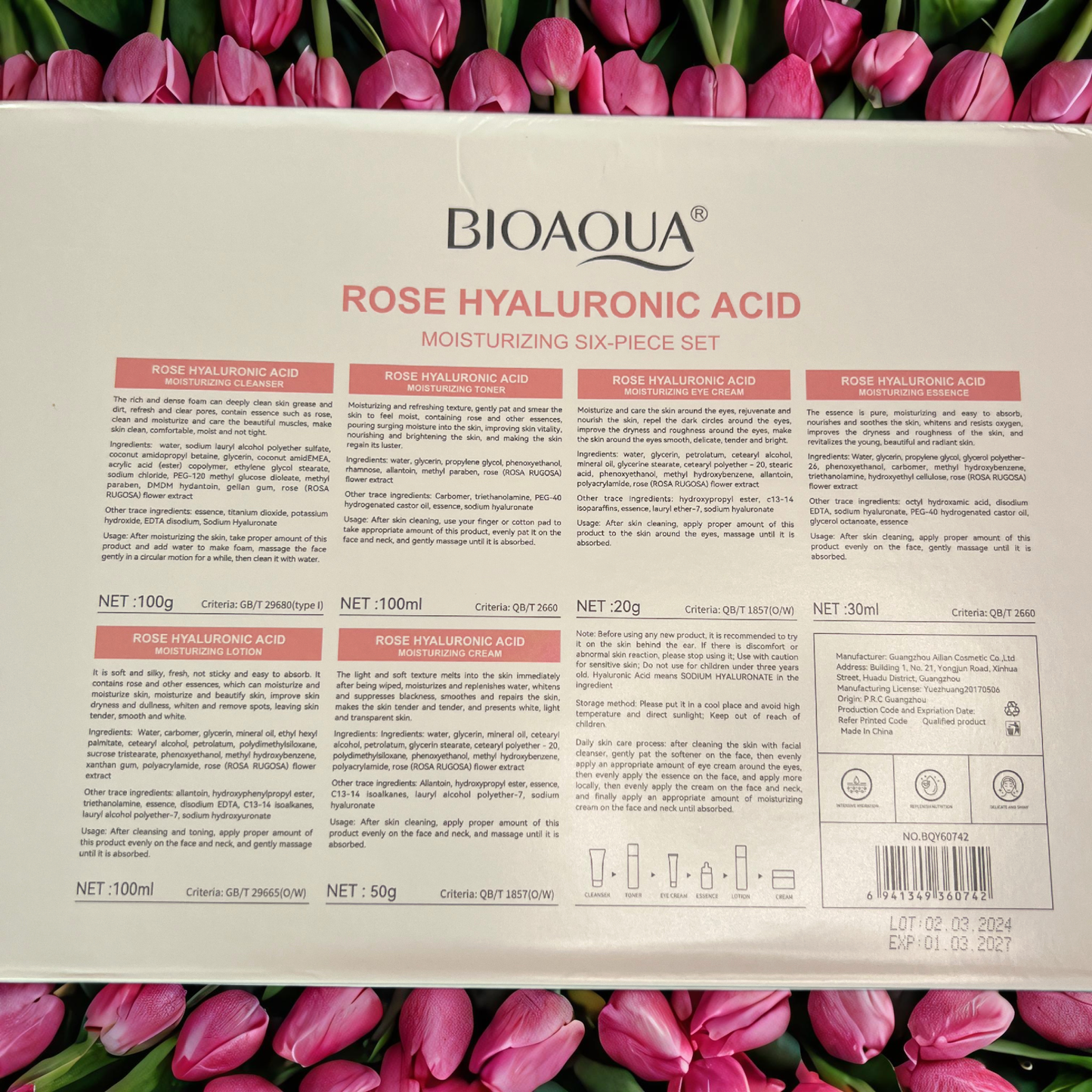 BioAqua set Rose hyaluronic Acid